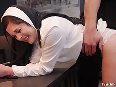 Priest fucks youthfull nun and her