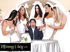 Mad Cougar Brides Reverse Gang-fuck