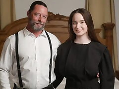 Old Boy Fucks Chesty Daughter as Fuck