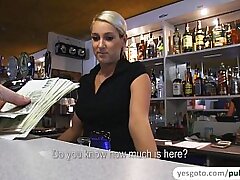 Supah sexy Lenka gets fucked in pub and