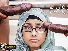 BANGBROS - Epic Mia Khalifa Big Black Dick Threesome On Monsters Of Cock!