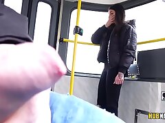 Damsel watches me wanking off on a tram! # Stacy Sommers