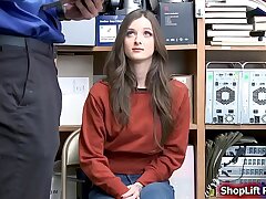 Teenie shoplifter pussy rammed by