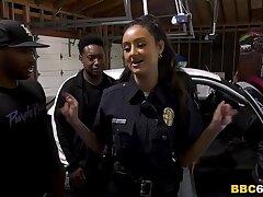 Police Officer Eliza Ibarra Deepthroats Every Big black cock