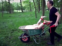 Outdoor dirty restrain bondage abasement