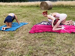 No Panties Yoga Outdoor Nymphs in