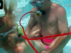 David pounds Samantha underwater hard-core