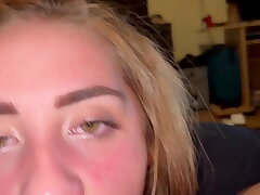 Very sloppy blowjob, deep mouth and