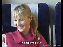 Czech streets Blonde female in instruct