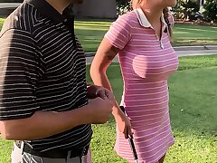 Huge TITS Platinum-blonde Nubile Gabbie Carter Beats A Hole-In-One