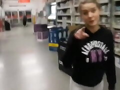 Stranger nymph deep-throats my penis in Walmart