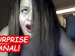 SHE CRIES AND SAYS NO ! SURPRISE ANAL WITH Large Butt TEEN !